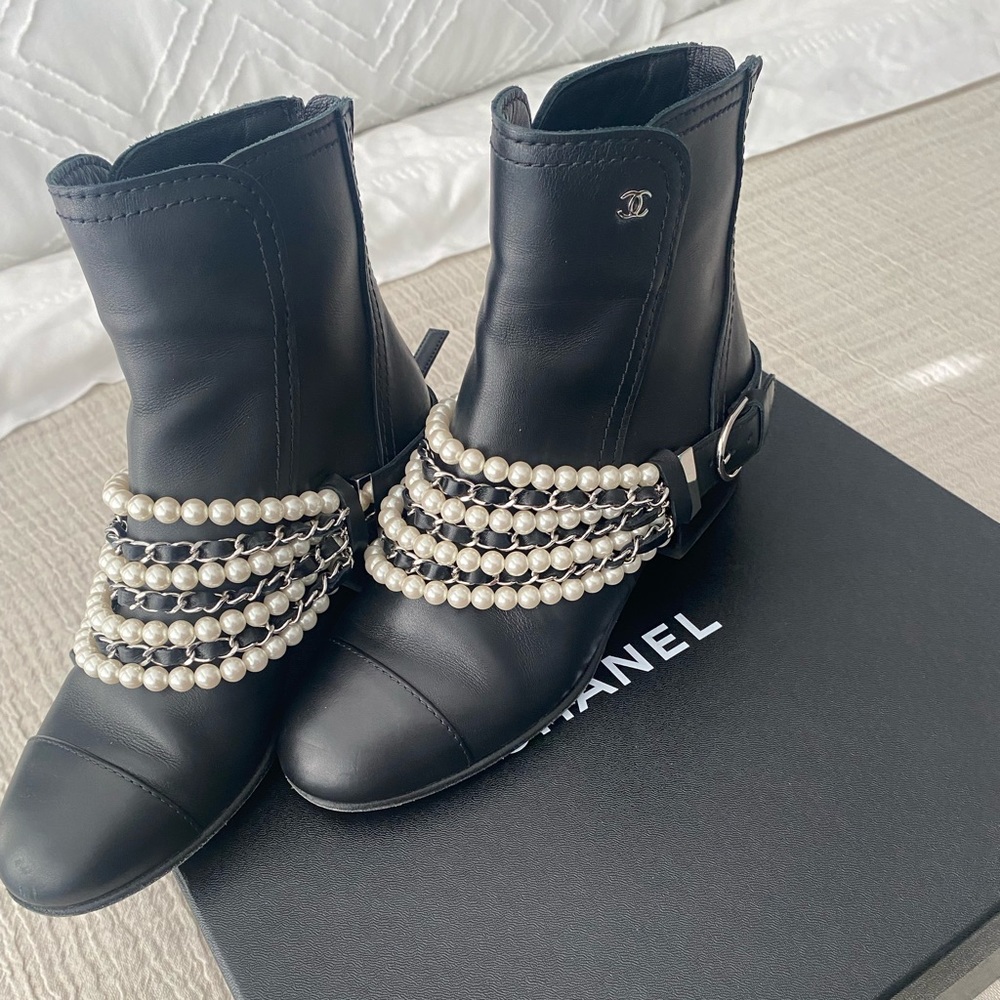 Authentic Chanel boots perfect condition